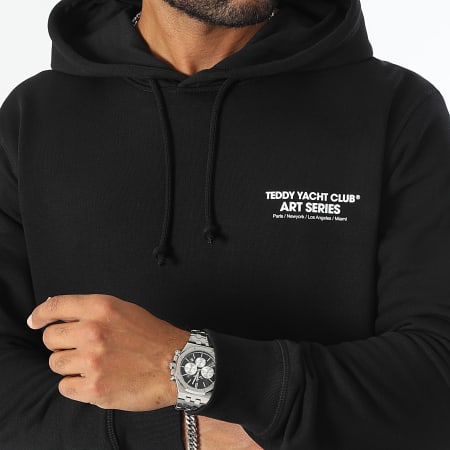 Teddy Yacht Club - Art Series Hoofd Roze Hoodie Zwart