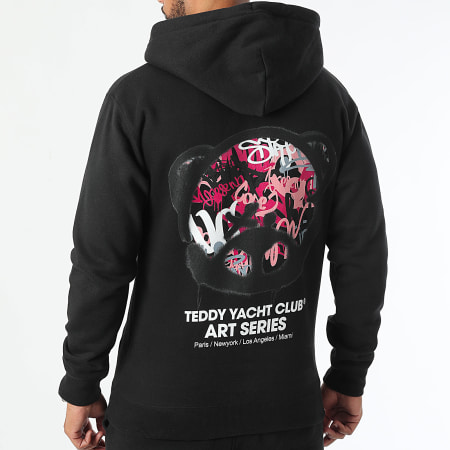 Teddy Yacht Club - Conjunto de sudadera con capucha y pantalón de chándal rosa Art Series Negro