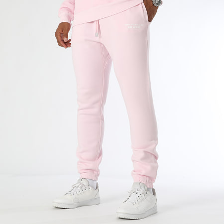 Teddy Yacht Club - Set felpa con cappuccio e pantaloni da jogging rosa della serie Art Head