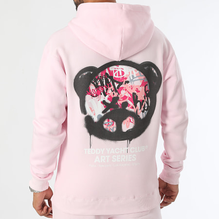 Teddy Yacht Club - Art Series Hoofd Roze Hoodie en Joggingbroek Set