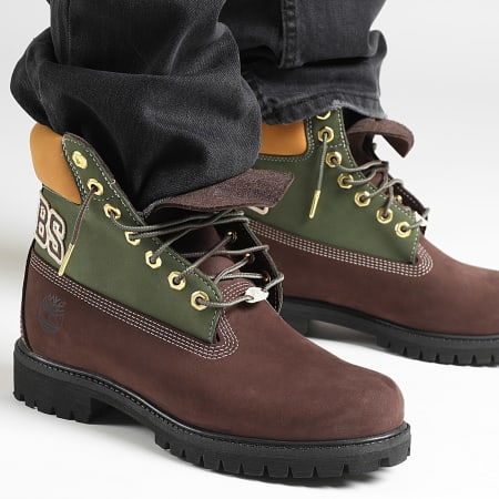 Timberland - Botas Premium 6 En Encaje Impermeable Medio A2P6W Nobuck Marrón Oscuro