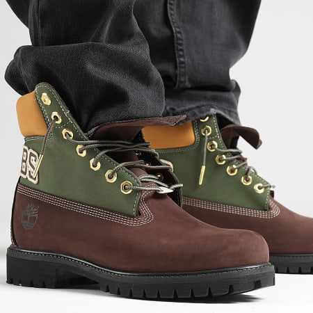 Timberland - Botas Premium 6 En Encaje Impermeable Medio A2P6W Nobuck Marrón Oscuro