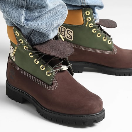 Timberland Stivali Premium 6 In Lace Waterproof Medium A2P6W Dark Brown Nubuck Ryses