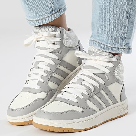 Adidas Sportswear Scarpe da ginnastica alte da donna Hoops 3.0 Mid W IH0178 Cloud White Grey Two Gum 3 Ryses