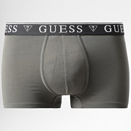 Guess - Lot De 5 Boxers U4YG16-K6YW1 Noir Rouge Vert Kaki Blanc Gris Anthracite