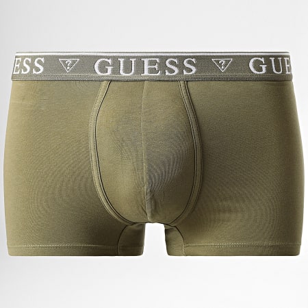 Guess - Lot De 5 Boxers U4YG16-K6YW1 Noir Rouge Vert Kaki Blanc Gris Anthracite