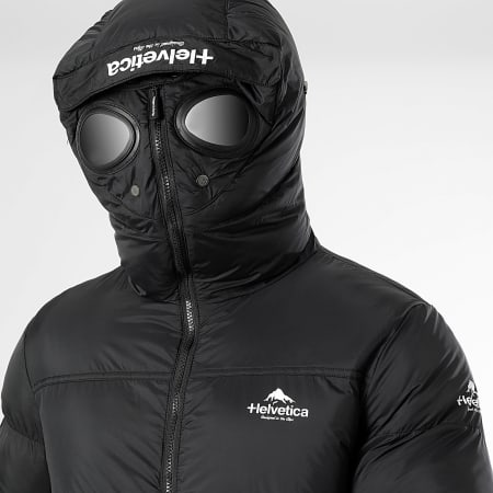 Helvetica Doudoune Capuche Middle Block Noir