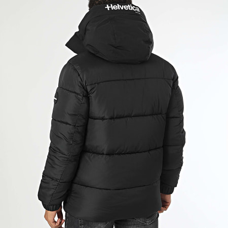 Helvetica - Doudoune Capuche Barnes Noir
