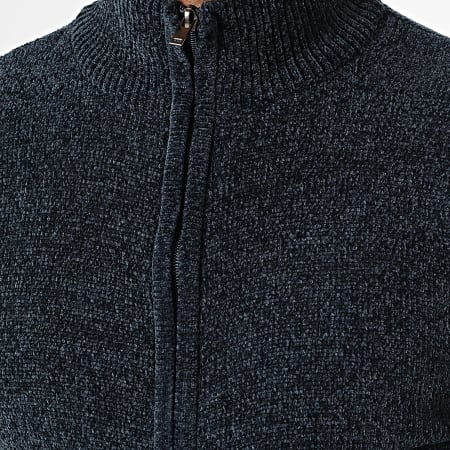 KZR - Gilet Zippé Bleu Marine Chiné