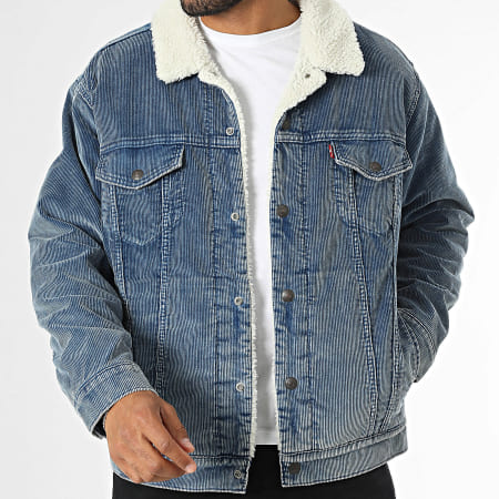 Levi s Veste Col Mouton A5784 Bleu LaBoutiqueOfficielle