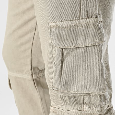 Only And Sons - Pantalon Cargo Jean Edge Straight Taupe