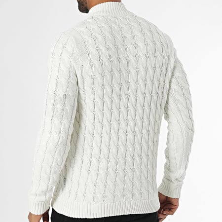 Only And Sons - Pull Col Zippé Kicker Life Beige Clair