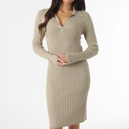 Only - Vestido Kate Beige Mujer