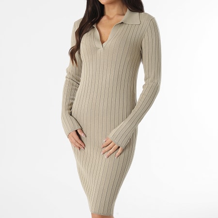 Only - Vestido Kate Beige Mujer