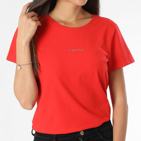 Teddy Smith - Dames-T-shirt Ribelle Rood