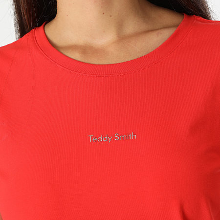 Teddy Smith - Dames-T-shirt Ribelle Rood