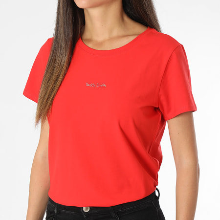 Teddy Smith - Dames-T-shirt Ribelle Rood