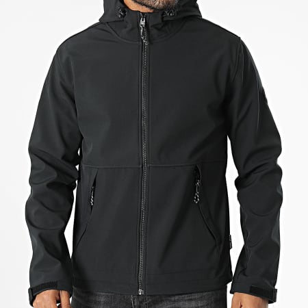 Teddy Smith - Reak 12016932D Chaqueta con capucha y cremallera Negro
