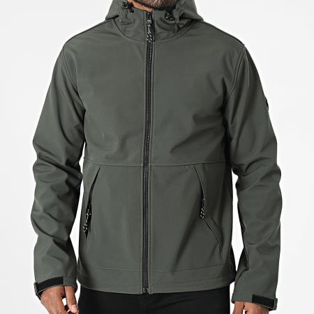 Teddy Smith - Chaqueta con capucha y cremallera Reak 12016932D Verde caqui
