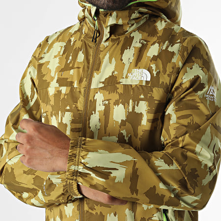 The North Face - Cortaviento con capucha A89WV Camel Marrón