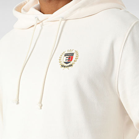 Tommy Jeans - Sweat Capuche Regular Flag Crest 9762 Beige Clair