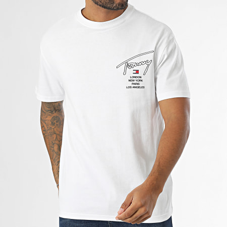 Tommy Jeans - Tee Shirt Sig City Twist 9698 Blanc