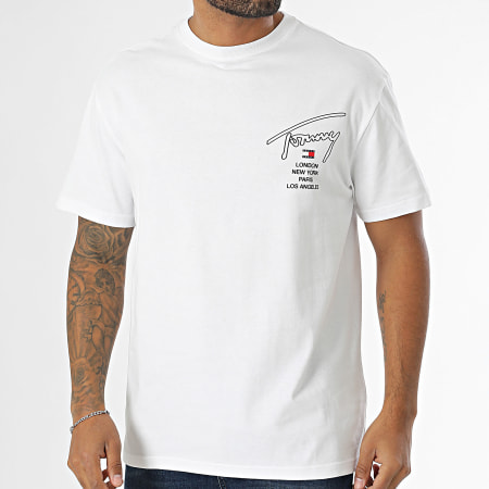 Tommy Jeans - Tee Shirt Sig City Twist 9698 Blanc