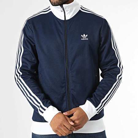Adidas Originals - Sudadera clásica TT con cremallera IP0418 Azul marino Blanco