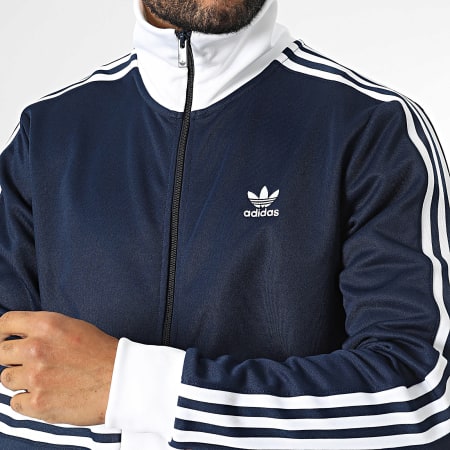 Adidas Originals - Sudadera clásica TT con cremallera IP0418 Azul marino Blanco