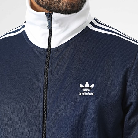 Adidas Originals - Sudadera clásica TT con cremallera IP0418 Azul marino Blanco