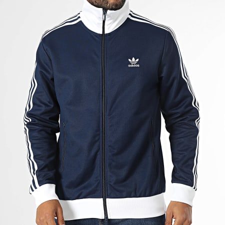 Adidas Originals - Sudadera clásica TT con cremallera IP0418 Azul marino Blanco
