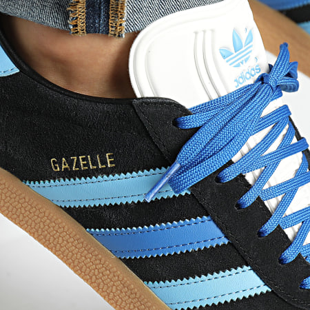 Adidas Originals - Gazelle W Sneakers IE9124 Core Zwart Blauw Lichtblauw