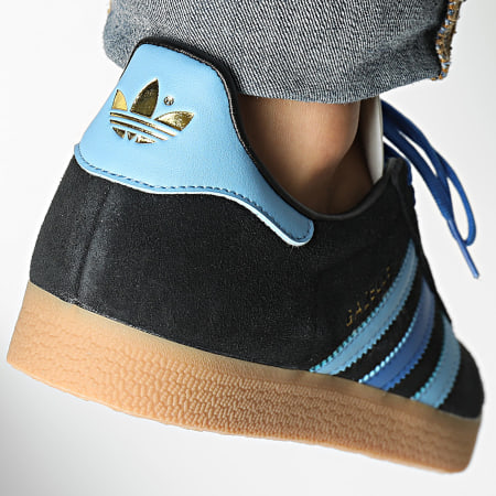 Adidas Originals - Gazelle W Zapatillas IE9124 Core Negro Azul Claro