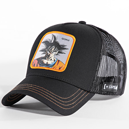 Capslab - Casquette Trucker Dragon Ball Z Goku Noir Orange