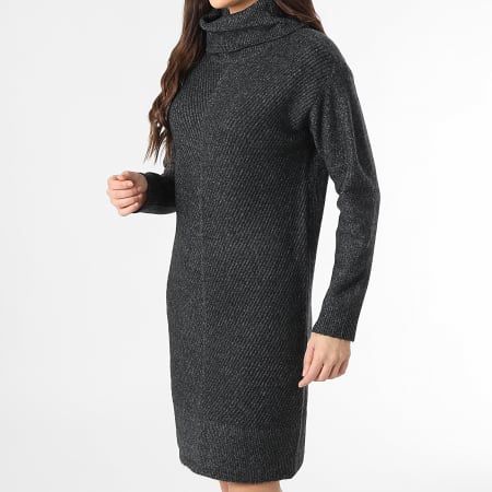 Deeluxe - Cloelie Vrouwen Turtleneck Sweater Dress V216W Charcoal Grey