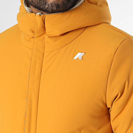 K-Way - Veste Zippée Capuche Réversible Jack St Warm K6128VW Beige Jaune