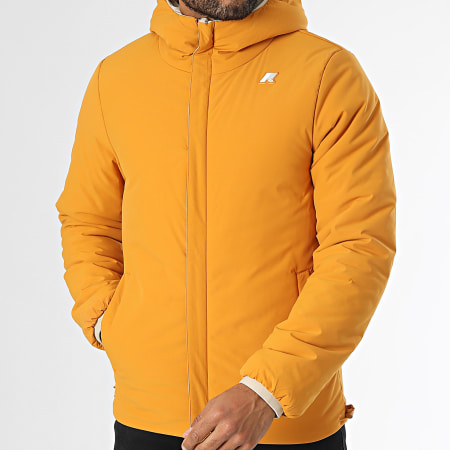 K-Way - Veste Zippée Capuche Réversible Jack St Warm K6128VW Beige Jaune