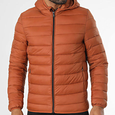 Kymaxx - Chaqueta naranja con capucha