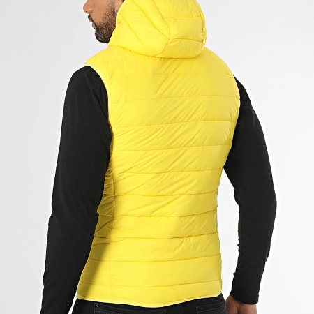 Kymaxx - Chaqueta amarilla sin mangas con capucha