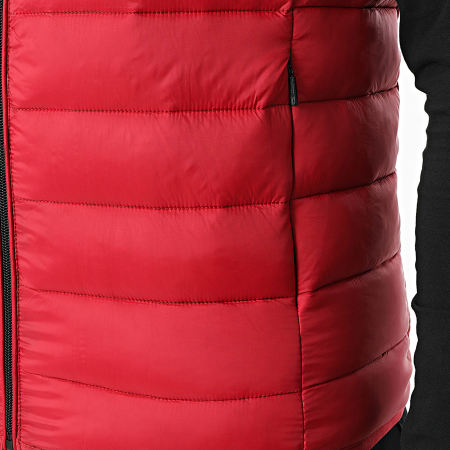 Kymaxx - Doudoune Sans Manches Capuche Rouge