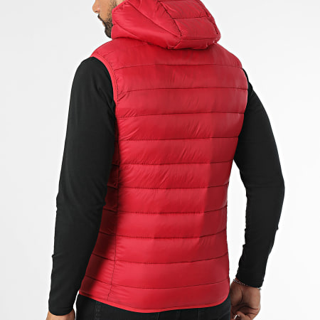 Kymaxx - Doudoune Sans Manches Capuche Rouge