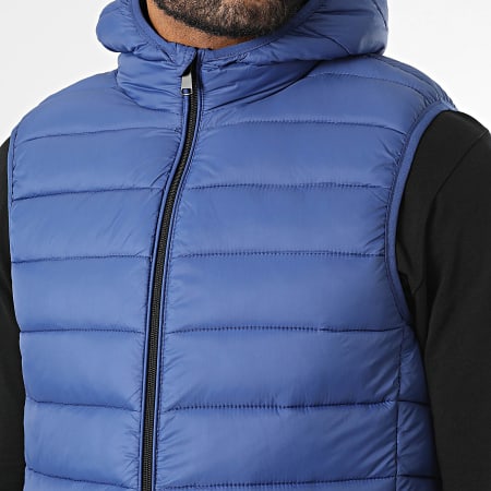 Kymaxx - Doudoune Sans Manches Capuche Bleu Roi