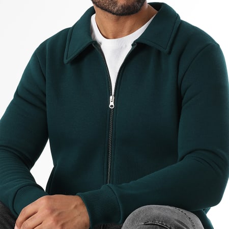 LBO - Veste Molleton Zippée 3619 Vert Bouteille