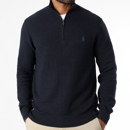 Polo Ralph Lauren - Pull Col Montant Original Player Bleu Marine