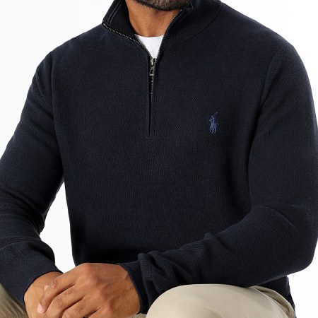 Polo Ralph Lauren - Pull Col Montant Original Player Bleu Marine