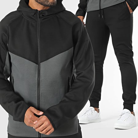 Zayne Paris  - Ensemble De Survetement Noir Gris Anthracite