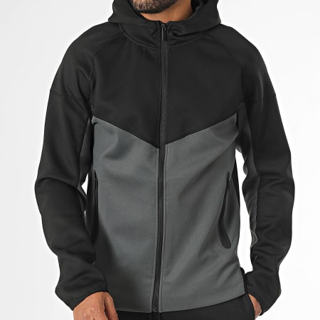 Zayne Paris  - Ensemble De Survetement Noir Gris Anthracite