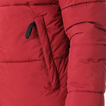 Kymaxx - Doudoune Capuche Bordeaux Noir