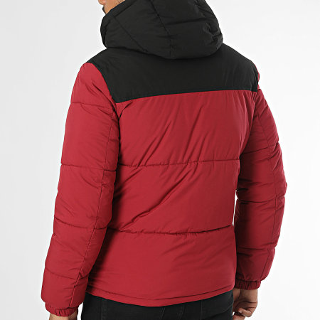 Kymaxx - Doudoune Capuche Bordeaux Noir