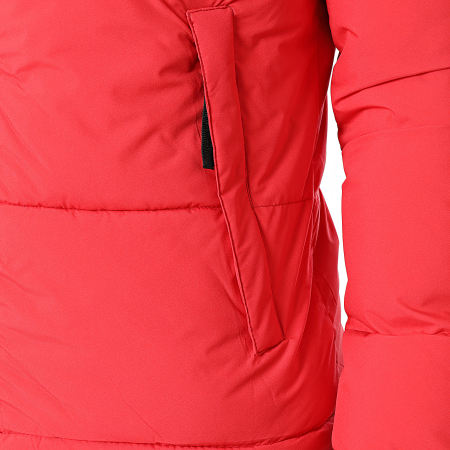Kymaxx - Doudoune Capuche Rouge Noir